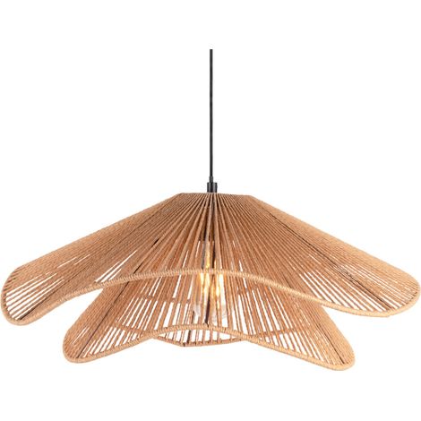 Lampe de salle à manger au-dessus de la table SOMBRERA, abat-jour en osier, Ø 60 cm