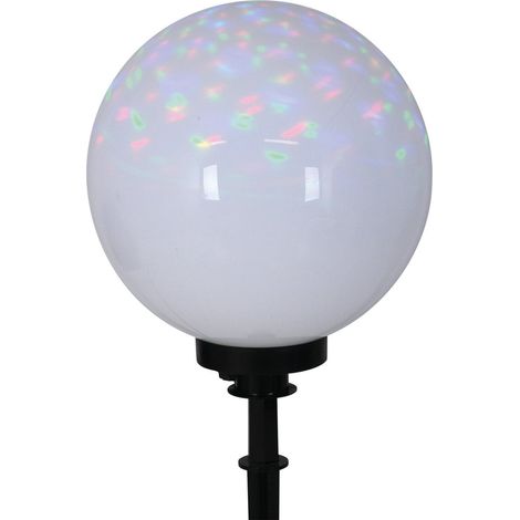 Boule lumineuse d'extérieur sur piquet pour allée en PMMA blanc E27 Ø 30 cm - PANGIVO (1/5)