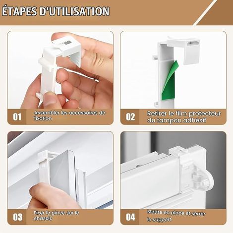 Clamp Brackets Double Blind, Blind Fixing Accessory Spare Part Hanging PVC Window, Balcony Door (1/4)