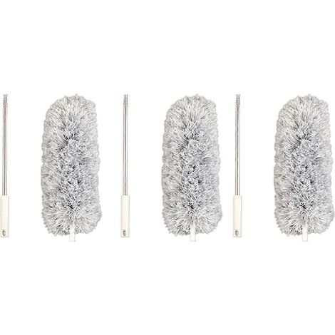Plumeau en microfibre, outil de dépoussiérage rétractable pour les recoins, Gris-- (1/5)