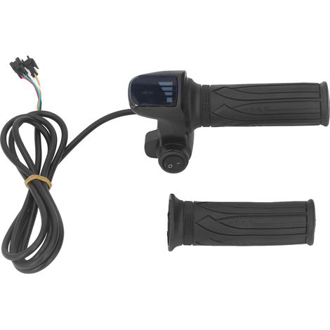 1 Paire de poignées d'accélérateur en caoutchouc pour vélo électrique avec affichage LED de la batterie, compatible trottinette électrique. (1/5)