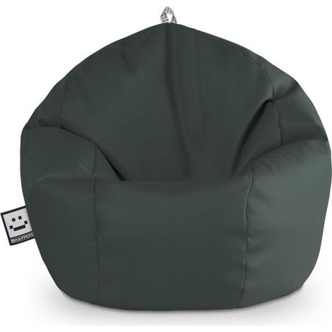 Pouf Enfant Similicuir Gris Unique Gris