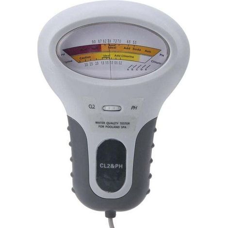 Testeur de Chlore et de pH CL2,Testeur Numérique LCD Multifonction,Testeur de Niveau de Chlore avec Sonde,Pour La Piscine et Le Spa (1/4)