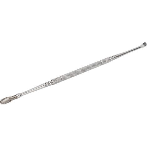 Cure-oreille Double Tête en Acier Inoxydable, Design Ergonomique pour un Nettoyage en Profondeur et Confortable (1/5)