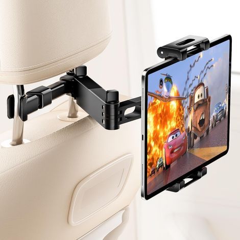 Tablet-Halterung für die Kopfstütze im Auto, Autohalterung für iPad - 3-in-1 ausziehbarer Arm, 360° drehbar und verstellbar, ein unverzichtbares Zubehör für Autofahrten. (1/5)