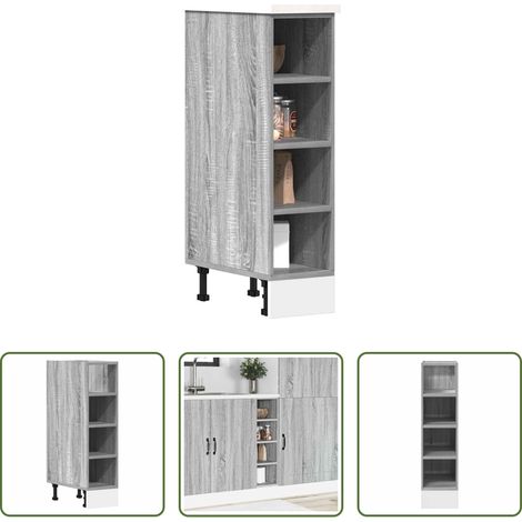 Armoire de cuisine -  Meuble bas "Riga" Gris Sonoma 20 x 44,5 x 81,5 cm Bois d'ingénierie (1/5)