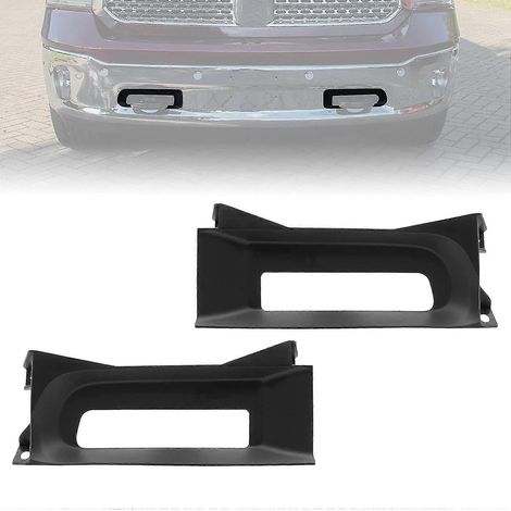 Juego de embellecedores para gancho de remolque delantero izquierdo y derecho (lado del conductor y del pasajero) para Dodge Ram 1500 2013-2018 68196982aa - JXLGV SZRH AJ