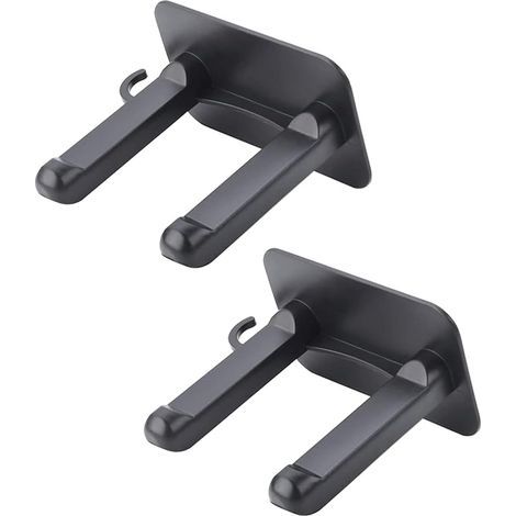 Set di 2 supporti adesivi da parete per asciugacapelli, non richiedono forature, multifunzionali, ideali per bagno, hotel e salone di parrucchiere. (1/5)