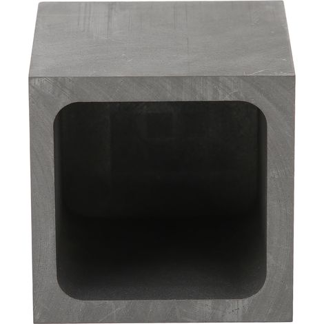Creuset en graphite, carré, graphite haute densité, robuste et durable, résistant à la corrosion, bonne conductivité thermique, moule à lingots en graphite. (1/5)