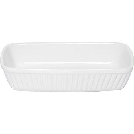 Excelsa Pirofila Rettangolare Perfetta per infornare Ogni Tipo di pietanza, Ceramica, Bianco, 25 X 15