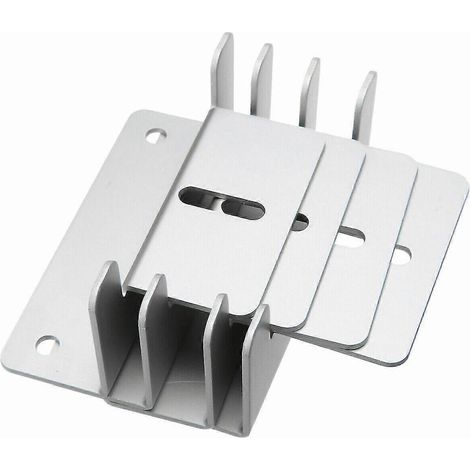 Starlight - Lot de 2 supports de fixation pour panneaux solaires en Z à 2 trous avec accessoires de montage en alliage d'aluminium pour camping-cars, caravanes, yachts, abris de jardin et toitures. (1/4)