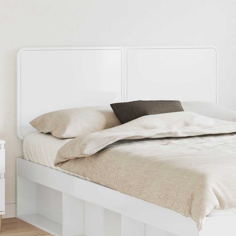vidaXL Cabecero Blanco Brillante Madera de ingeniería (1/5)