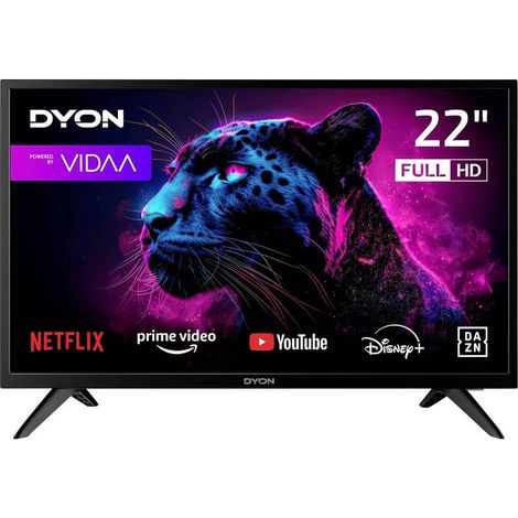 [GEBRAUCHT] B-Ware Dyon LED-TV 22 Zoll Smart TV Full HD Fernseher 180cd/m² schwarz 504x342x156mm (1/2)