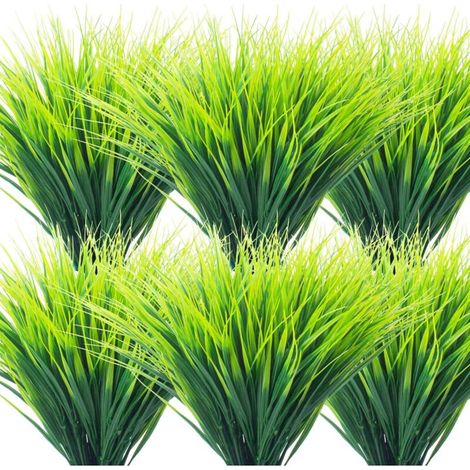 Lot de 16 herbes artificielles résistantes aux UV, décoration pour cadre de fenêtre ou jardin (1/5)