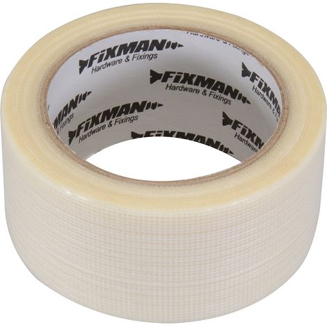 Ruban adhésif toilé 50 mm x 20 m – Transparent – Adhésion instantanée – Résistant aux intempéries – Pour applications extérieures – Fixman