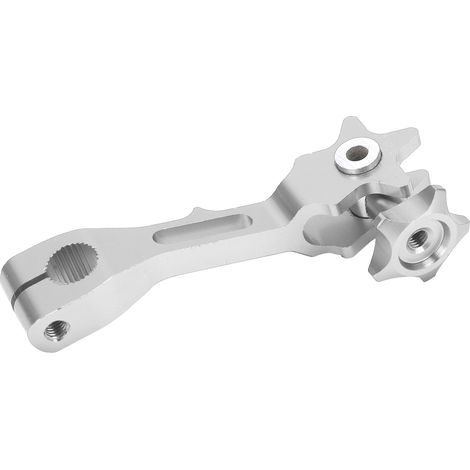 Verschleißfester Hinterradbremshebel aus Aluminiumlegierung, 125 x 27 mm, für Motorräder, silberfarbenes Zubehör, Bremsschwinge (1/5)
