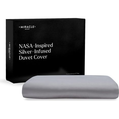 Housse de Couette rafraîchissante pour très Grand lit/très Grand lit californien - Infusé d'argent Lyocell - Protection résistante aux Poils d'animaux - Compatible avec Couette (1/5)