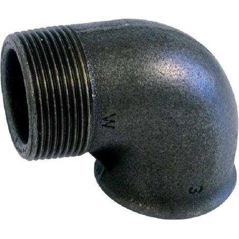 Coude 90 petit rayon fonte noire MF - Diamètre : 1/2''