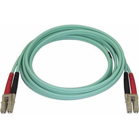 StarTech.com 2 m LC/UPC auf LC/UPC OM4 Multimode Glasfaserkabel, 50/125µm LOMMF/VCSEL Zipcord LWL, 100G Netzwerke, Low Insertion Loss, LSZH LWL Patchkabel