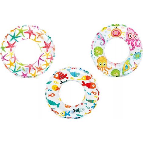 1 Salvagente Fantasia Colore Assortito 51cm x 51cm Multicolore Intex (1/4)