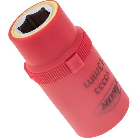 Douille VDE ∙ V3333 ∙ Carré creux 1/2 pouce (12,5 mm) ∙ Profil à 6 pans extérieurs ∙ Taille 13 mm (1/2)