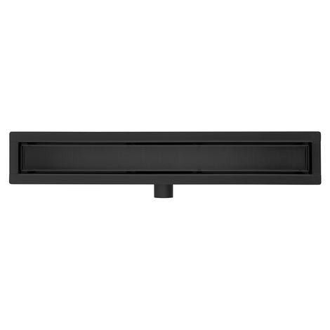 Adema Ralo caniveau de douche - 80cm - avec grille - avec bride - noir mat