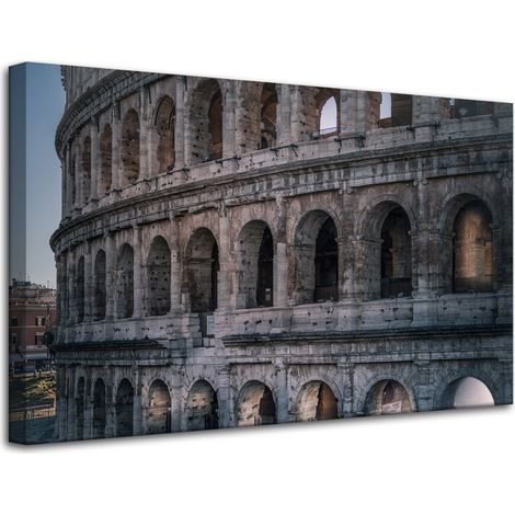 Lienzo impreso: Arquitectura del Coliseo en Roma, 80 x 50 cm.