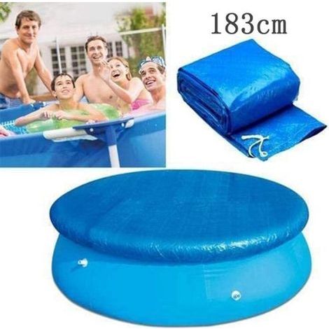 Runde Schwimmbadabdeckung, Schutzplane mit Gummiband, regen- und staubdicht für Schwimmbäder (1/5)