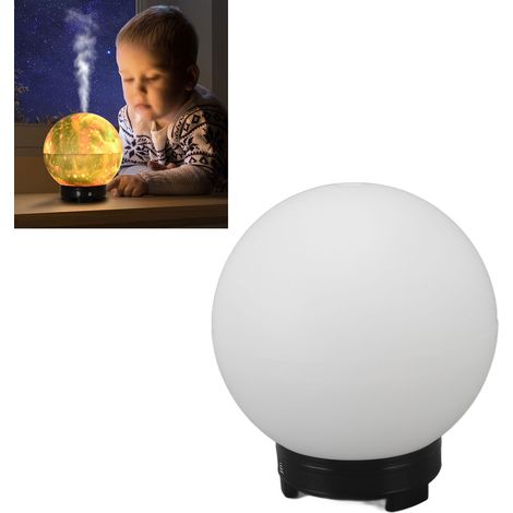 Humidificateur rond de 300 ml, humidificateur d'aromathérapie intelligent, humidificateur avec veilleuse intégrée, norme américaine 100-240 V (1/5)