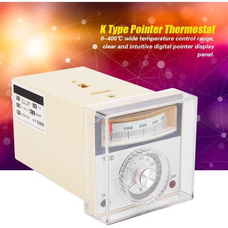 Thermostat à aiguille TED-2001, type K, 0-400 °C, 220 V CA (1/5)