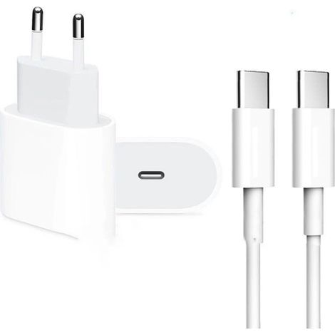 EU Chargeur Rapide PD 30W avec Câble PD de 1M pour Téléphones iPhone 8 et Supérieurs (1/4)