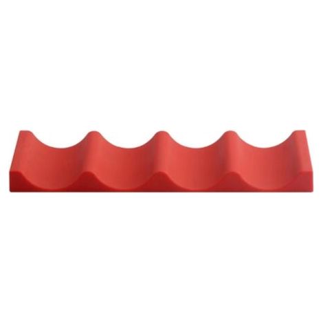 Ensemble de deux tapis de bouteille en silicone antidérapants, adaptés aux casiers à vin – Bleu (1/5)