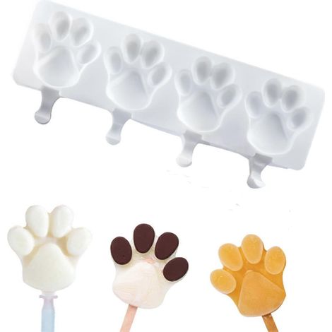 Moules à glace en silicone pour glaces en forme de patte d'ours (lot de 4) (1/5)