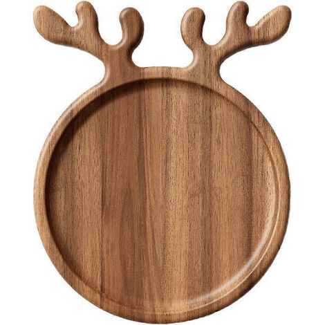 Weihnachtlicher Holzteller, eleganter Holzteller, festliche Dekoration, groß (1/5)