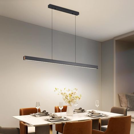 1 Suspension LED Linéaire 100cm Dimmable 3 Températures Couleur Réglable Hauteur Pour Salle À Manger Salon