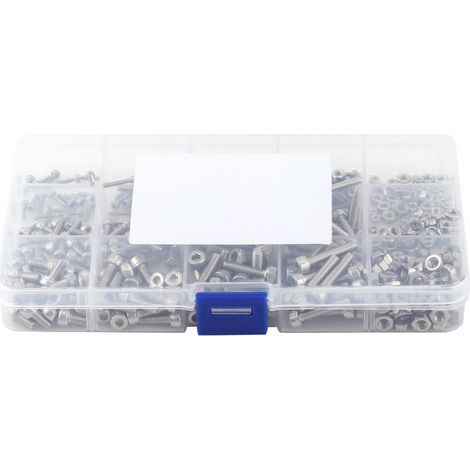 Vis Et Écrou À Tête Allen En Acier Inoxydable 304 - M2 M3 M5 - 8 12 16 20 Mm - Lot De 480 Pièces (1/5)