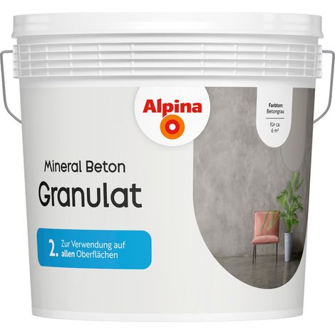 Alpina Mineral Beton Granulat betongrau 6 kg Innen