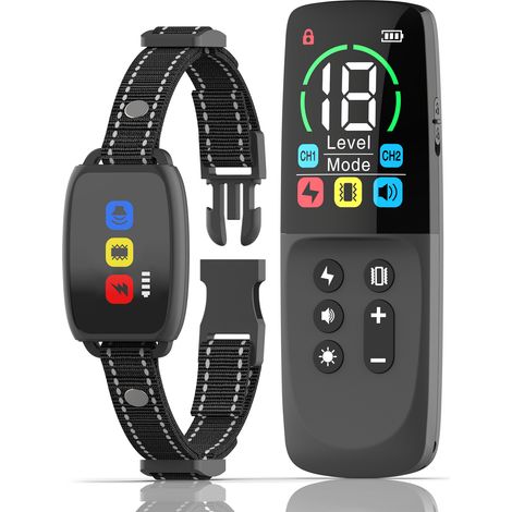 Collier De Dressage Chien Avec Télécommande 800 Mètres Imperméable IP67 - 3 Modes Son Vibration Stimulation Autonomie (1/5)