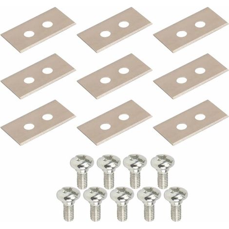 9x Lames de robots tondeuses + 9x écrous compatible avec HUSQVARNA série Automower 35x18mm acier inoxydable (1/2)