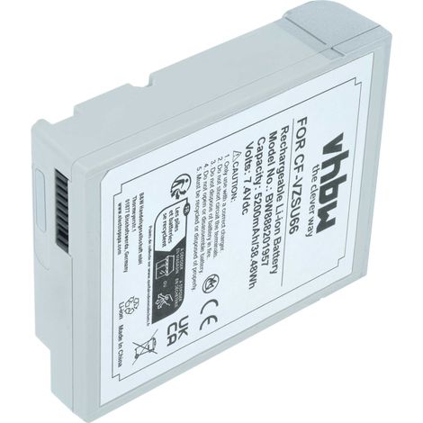 vhbw Akku Ersatz für Panasonic CF-VZSU66U für Notebook (5200 mAh, 7,4 V, Li-Ion) (1/5)