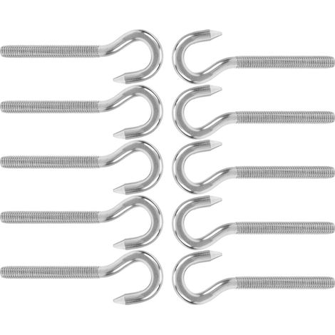 Lot de 10 crochets à vis en acier inoxydable haute dureté pour supports de coupelles destinés à l'industrie chimique et aux équipements mécaniques M4 (1/5)