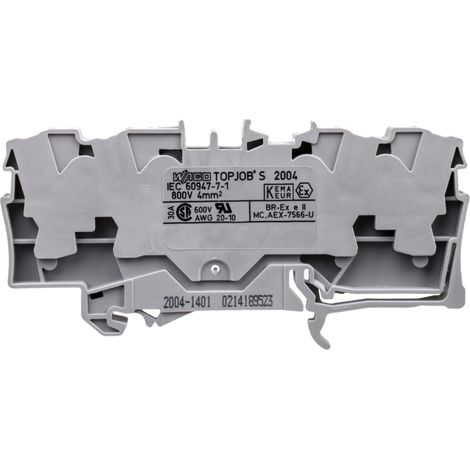 Conector de barra colectora de 4 hilos, 4 mm², gris, 2004-1401 topjobs
