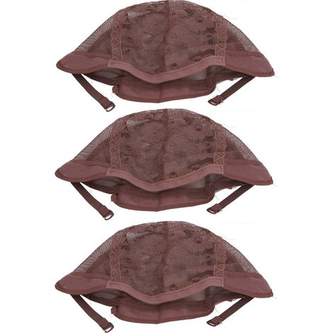 Lot de 3 Bonnets Filet Élastiques pour Perruques, Résille Respirante en Nylon, Chapeau Maquillage Cosplay Déguisement (1/5)