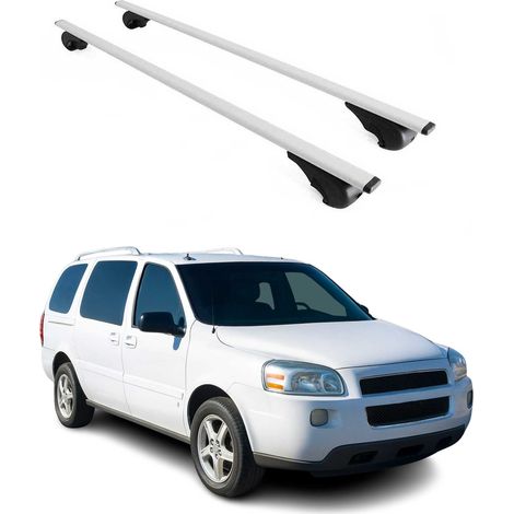 OMAC Dachträger Querträger für Chevrolet Uplander 2005-2009 – Abschließbar – Max. 75 kg – 2 Stangen Stahl Silber (1/5)
