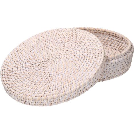 Scatola rattan algarve bianco tondo cmø30h10 (1/2)