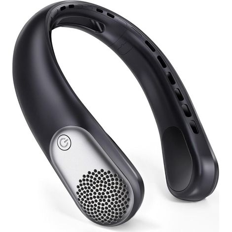 Ventilateur de cou portable, alimenté par batterie 3600 mAh, avec écran LED, 3 vitesses de vent, refroidissement rapide, ultra silencieux, rechargeable par USB, pour homme, femme, extérieur et intérie