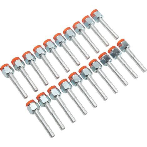 20-teiliges Set gerader Aluminium-Klimaanlagenrohrverschraubungen, hochfest, universell passend für Pkw und Lkw, 3/8 Zoll (1/5)