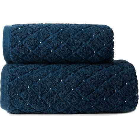 Oliwier - Toalla de rizo - 50x90 cm - azul marino (1/4)