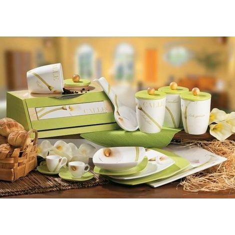 Set 2 Tazzine Caffe' Zuccheriera con Vassoio in Porcellana ceramica viva (1/2)