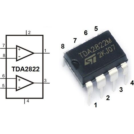 Dual 8PINS Dual 8pin STM Integrierte Schaltung TDA2822M